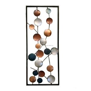 Décor mural en fer abstrait et moderne, décor de haute qualité, couleur noir et métal, tendance et Unique, décoration style contemporain - Product Image 5