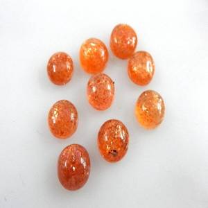 หินอัญมณีธรรมชาติทรงหลังเบี้ยแบบซันสโตนระดับพรีเมียมสำหรับทำเครื่องประดับได้รับการรับรองมาตรฐาน CMA ขนาด6-10มม. - Product Image 6