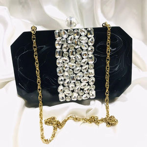 Designer Handmade Resin Evening <b>Bags</b> Unique Stone Patterned Bridal <b>Clutches</b> and <b>Wedding</b> Party Purses Elegant and Stylish - Product Image 1