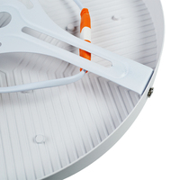 Ventes chaudes, panneau lumineux sans cadre, 9W 18W, boîtier en plastique réglable, mince, encastré, rond, panneau lumineux LED pour éclairage intérieur