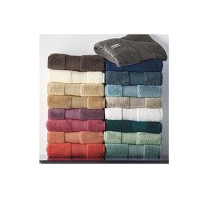 Assortiment de serviettes de bain bleues de qualité supérieure 80x160cm 550 GSM gaufrées en peluche surdimensionnées brodées biodégradables - Product Image 3