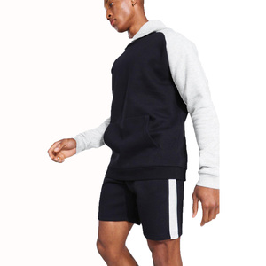 Sudaderas con capucha de bloque de color para hombres, conjunto informal de Sudadera corta con panel, calidad prémium - Product Image 6