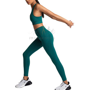 Leggings et soutien-gorge de Yoga pour femmes, tenue de Sport, ensemble de 2 pièces grande taille - Product Image 2