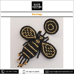 Top plus vendu tenue de soirée décontractée marque personnalisée brodée à la main abeilles perlées boucles d'oreilles pour femmes - Product Image 4