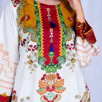 Kurti Masoori MP-A088 pour femme, prêt-à-porter, en tissu lawn, avec broderie artisanale de haute qualité et impression numérique, style indien/pakistanais, échantillon disponible en 7 jours