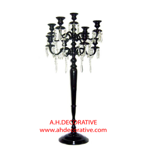 Wedding Centerpieces <b>Black</b> Powder Coated <b>Candelabra</b> 5 Arm for Sale wedding Centerpiece Floor Standing Handmade <b>Candelabra</b> - Product Image 2