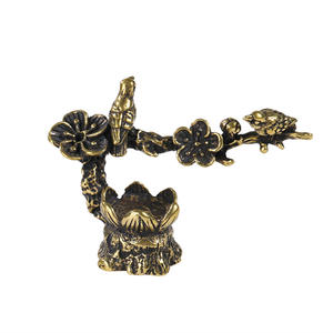 <span class=keywords><strong>CA</strong></span> 772青铜工艺品纯铜树枝杜鹃花鸟创意小装饰禅复古黄铜荷花飘香 - Product Image 1