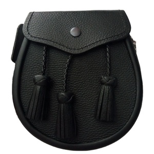 Accesorios para instrumentos musicales Día tradicional Sporran Sporrans de cuero negro Muestra gratis Tienda de venta en línea - Product Image 1