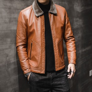 Chaqueta de piel de vaca pura para hombre, con piel pura original, nueva - Product Image 1