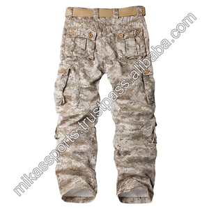 ขายส่งผ้าฝ้าย100% พิมพ์โลโก้ที่กำหนดเองกีฬาหกกระเป๋า Cargo กางเกงทำงาน - Product Image 2