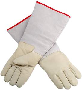 SUMROOS Gants de travail en cuir véritable unisexe avec impression de logo personnalisé brodé Gants de sécurité pour hommes et femmes - Product Image 1