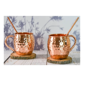 Taza de mula de Moscú de cobre martillado superior de calidad superior, tazas de mula de Moscú de cobre de 550 ml, producto hecho en India - Product Image 1