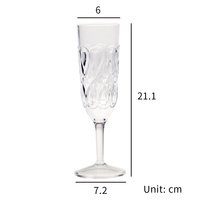 [Holar] Flûte à champagne en plastique incassable réutilisable de 8 onces fabriquée à Taïwan avec une longue tige