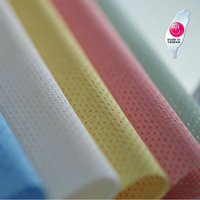 Tissu non tissé en viscose/polyester, respirant, écologique, antistatique, léger, uni, en spunlace, pour lamination