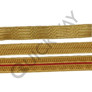 ริบบิ้นแต่งขอบเสื้อผ้า ลายปักดิ้นทอง แต่งขอบด้วยลูกไม้เมทัลลิก ลายซิกแซก - Product Image 5