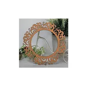 MDF Photo Frame forma redonda única peça para Wall Hall e quarto item decorativo MDF Photo Frame