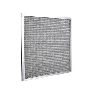 Malha personalizada do metal do tamanho pre filtros de ar micro filtro inoxidável do engranzamento do metal filtro de ar lavável
