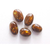 Agate de feu mexicaine naturelle, Cabochon lisse, forme ovale, grossiste, pierre précieuse