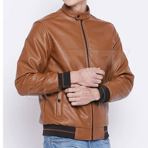 Low MOQ <b>Men</b> Wear Top Fashion Flop Leather <b>Jacket</b> Quick Dry Breathable <b>Men</b> Flop Leather <b>Jacket</b> - Product Image 2