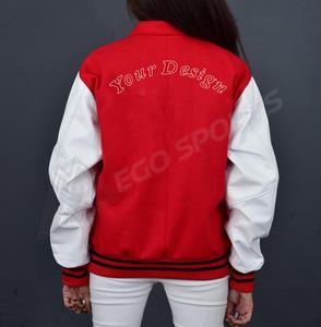 Por encargo de los hombres de invierno de punto de béisbol Softball Bomber chaquetas personalizadas Letterman elegante a granel al por mayor impermeable lana Varsity - Product Image 4