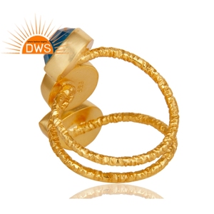 Handmade Blue Chalcedony Gemstone <b>Sterling</b> <b>Silver</b> Jewelry Supplier Bezel <b>Set</b> Joint <b>Ring</b> for Women Jewelry Wholesale - Product Image 4