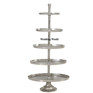 Soporte de pastel de Metal con acabado dorado Soporte de pastel de diseñador hecho a mano de dos niveles Soporte de pastel de Metal nuevo de lujo de alta calidad al por mayor - Product Image 6