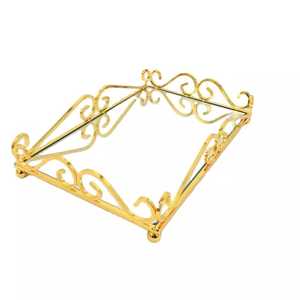 ถาดแสดงเครื่องประดับแต่งงานโลหะสี่เหลี่ยมทองอาหรับตกแต่งบ้าน - Product Image 4