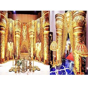 Diseño de Escenario para Bodas Estilo Nigeriano con Grandes Pilares, Mandap y Escenario para Bodas Grandes, Mandap para Bodas del Sur de Sri Lanka, Chicago - Product Image 1