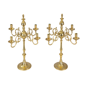 Nouveau design, candélabre en laiton à 5 bras, qualité supérieure, couleur or, candélabre pour événements, fêtes et décorations de mariage - Product Image 6