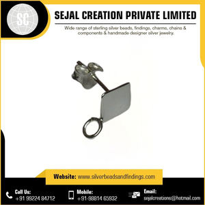 ต่างหูเม็ดเพชรชุบเงินจำนวนมากพร้อมทองคำสำหรับงานแต่งงานและปาร์ตี้จากอินเดีย - Product Image 5