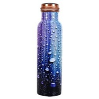 Bouteilles d'eau en cuivre 100% pur et fait main, fabrication de bouteilles à boire avec design personnalisé, bouteille en cuivre