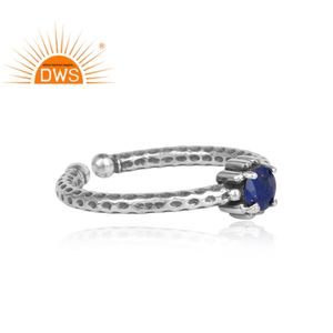 Natural Blue <b>Lapis</b> <b>Lazuli</b> <b>Ring</b> Antique Looking 925 Sterling Silver Designer Adjustable <b>Ring</b> Jewelry Manufacturer - Product Image 6
