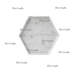 Plateau en marbre blanc de deux tailles différentes avec poignées noires Ustensiles de cuisine servant des fruits, des collations, du thé et du café - Product Image 2