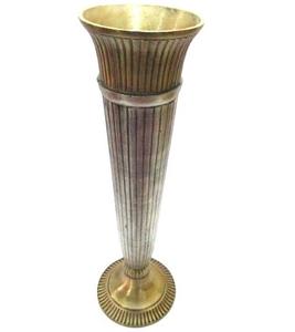 Florero de aluminio con forma personalizada para el hogar, florero decorativo de Metal chapado en oro de alta calidad, venta al por mayor - Product Image 1