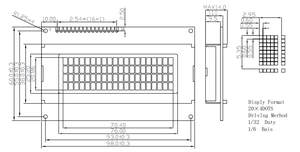 Módulo de Matriz de Puntos Microtech COB 2004 en Oferta, 20*4 Puntos, S6A0069 STN, Módulo LCD Monocromático Azul - Product Image 6