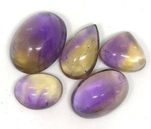 หินอัญมณีทรงหลังเบี้ยเกรด A,พลอยฟรีฟอร์มทรงหลวมทำจากอัญมณีธรรมชาติอเมทริน - Product Image 1