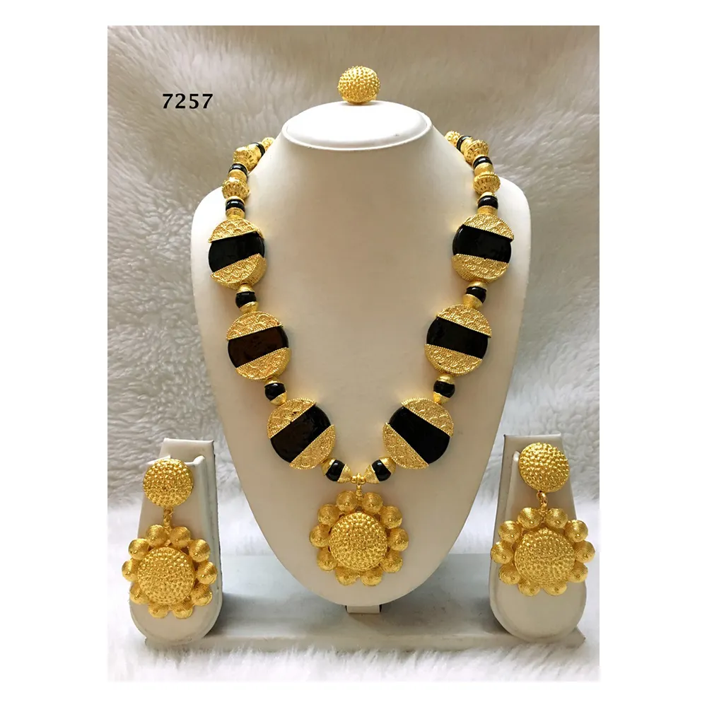 Collier traditionnel en or, chaîne à la mode et Design africain, ensemble de bijoux traditionnels