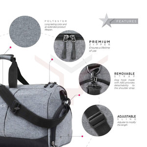 Sac de sport unisexe, logo personnalisé, polyester, fermeture éclair, nouvelle mode, équipement de fitness - Product Image 2