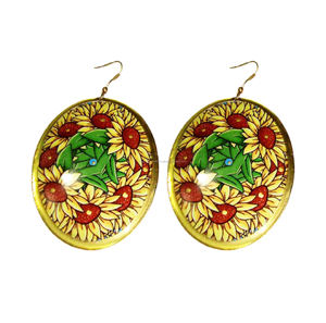 ต่างหูพิมพ์ลายดอกไม้เครื่องประดับของขวัญ rakhi - Product Image 6