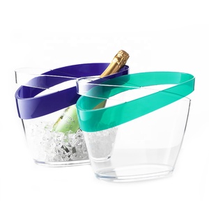 Seau à glace et refroidisseur en acrylique écologique sans BPA, modèle classique EL Brand AA-2063 pour les fêtes - Product Image 1