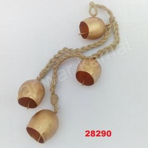 Cloches de vache de noël en métal antique carillons éoliens vintage rustiques pour hall de porte de jardin mural et décor à la maison suspendu - Product Image 1