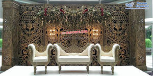 แผงกรอบ FRP ที่สวยงามสำหรับตกแต่งงานแต่งงานกรอบฉากหลังแต่งงานที่ทันสมัยและแผงด้านหลังของตกแต่งงานแต่งงานแบบอินเดียสุดๆ - Product Image 3