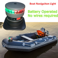 Accesorios impermeables para Kayak y barco, luces LED de arco, impermeables, con batería, para navegación, color verde y rojo