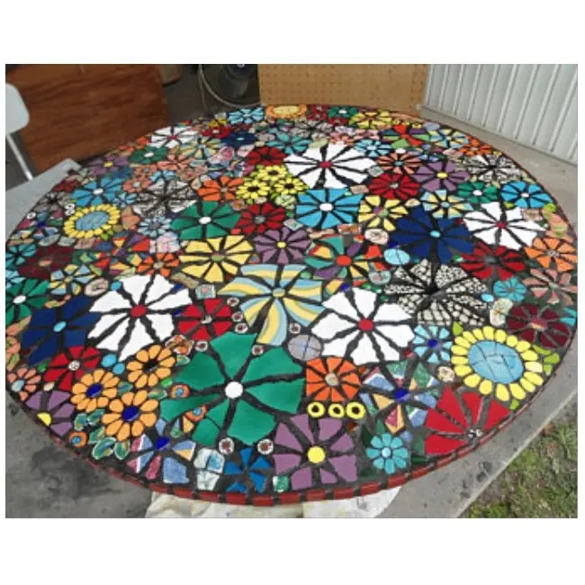 DIY glass mosaic table top