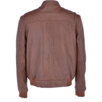 Blouson bomber matelassé léger en toile pour homme, en cuir de vachette, coupe-vent imperméable, col montant, à capuche, pour l'automne et l'hiver