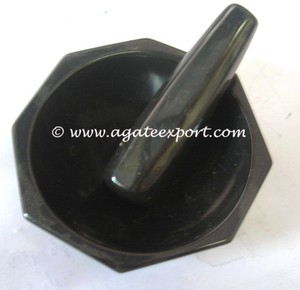 Bol en Agate Noire - Pierre Précieuse Feng Shui Gravée et Sculptée pour la Décoration Intérieure - Product Image 3