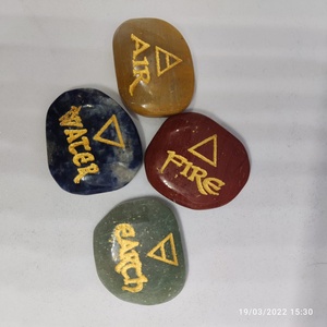 FENG SHUI-assortiment d'éléments en velours, 4 pièces par lot, pierres précieuses polies, courbées, en AGATE, élégant, vente en gros, collection - Product Image 3