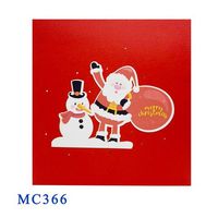 Tarjeta Pop-Up 3D de Navidad, Manualidades de Papel, Regalos de Vietnam, Hanói, Logotipo y Diseño Personalizados, Todos los Colores, Tamaño Único, Superventas