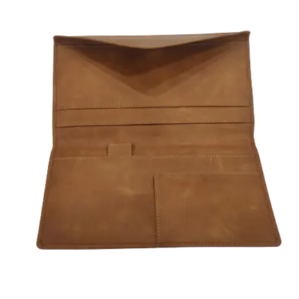 Женский коричневый модный кошелек из натуральной кожи