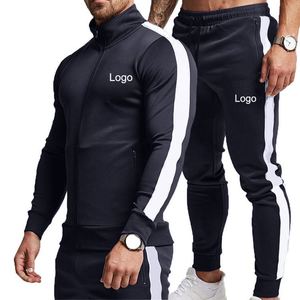 Chándal deportivo personalizado con cremallera para hombres y jóvenes, ropa deportiva lisa, conjunto de chándal deportivo informal ajustado personalizado para hombres y mujeres - Product Image 5
